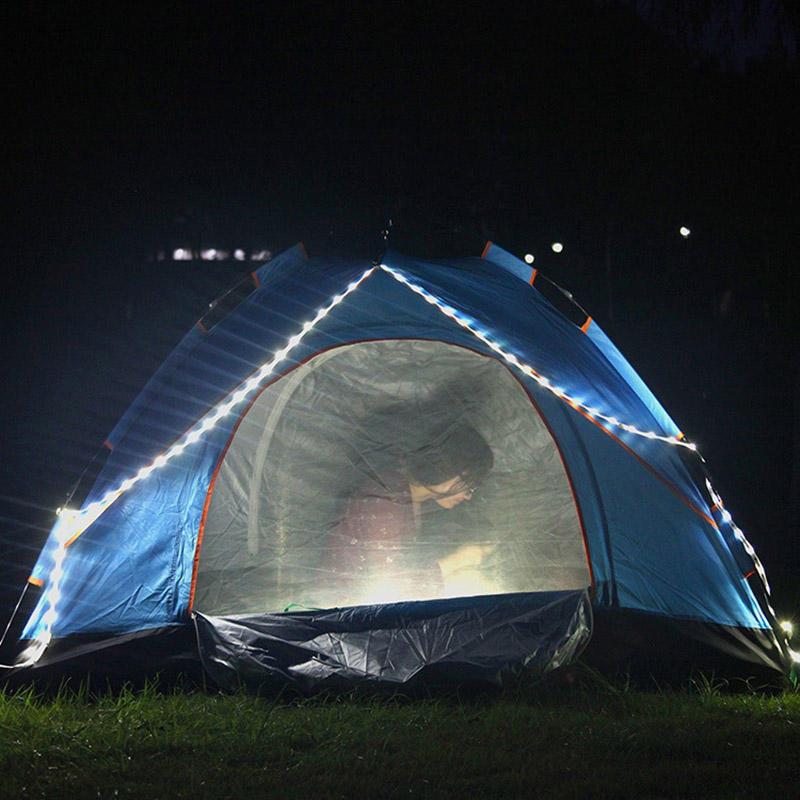 DC5V LED Camping Tent Light Strip Mobile Power Waterproof Bag USB Light Strip